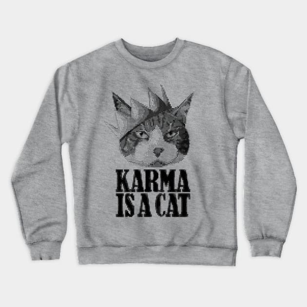 fatalist feline B Crewneck Sweatshirt by ThanksAnyway